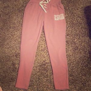 Pink lounge pants